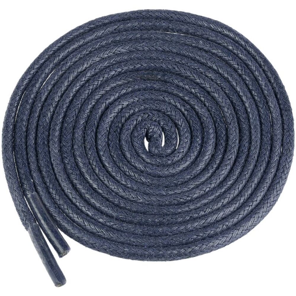 2 Pair Waxed Shoe Laces Round Solid Woven Shoelaces 120cm/47.24" Blue